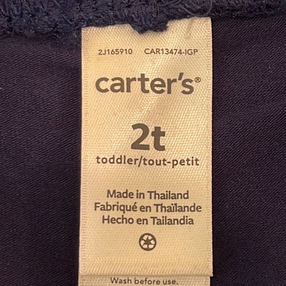 Baby Girl Carter's 2-Piece Plaid Twill Top & Legging Set 2T - Picture 9 of 14